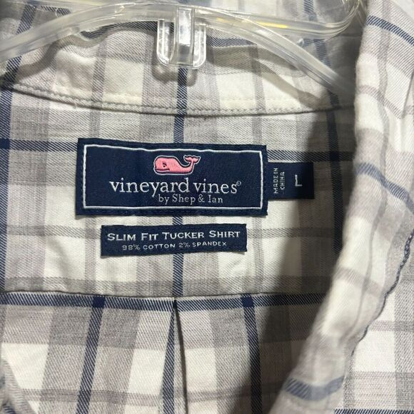 Vineyard Vines Men's Slim Fit Tucker Shirt Button-Up Multicolor Large Plaid Prep - Picture 3 of 6